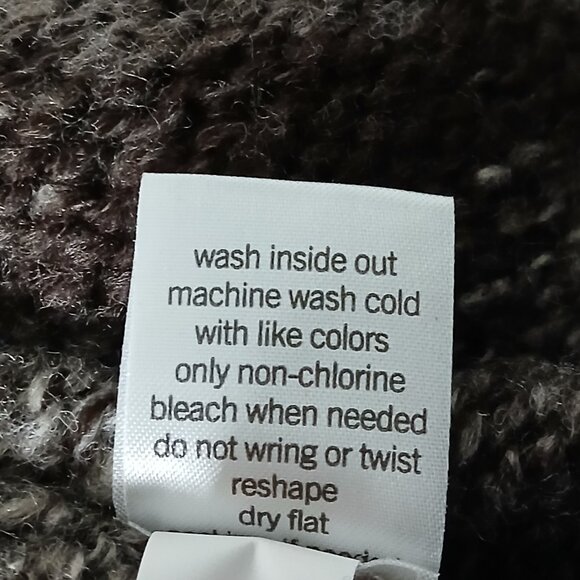 Sonoma Duster Cardigan Sweater L Open Front Long Brown Ombre Striped - Picture 9 of 9